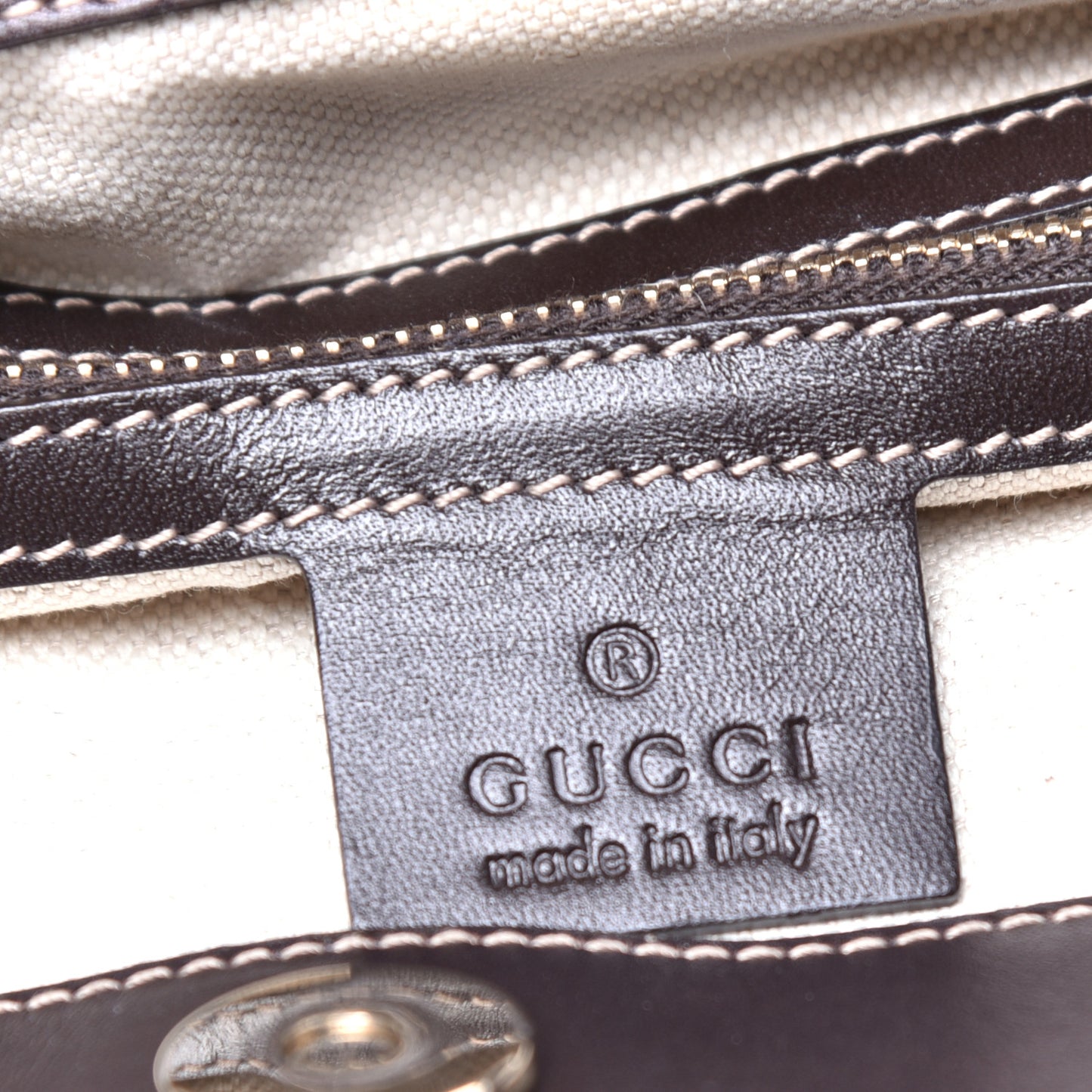 Monogram Web Medium Mayfair Tote Dark Brown