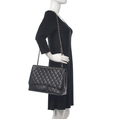 Chanel Caviar Quilted Maxi Single Flap Black 2 of 13