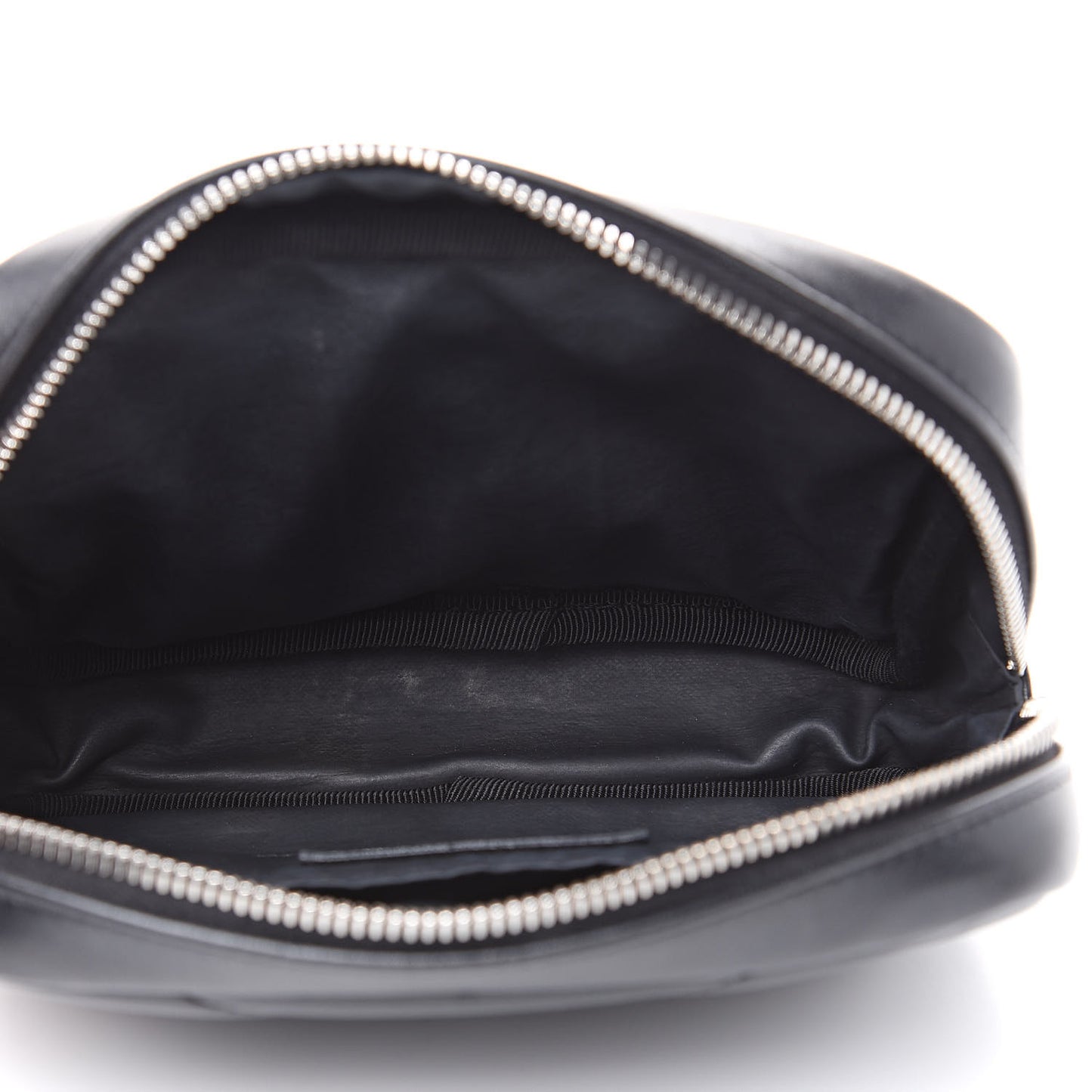 Lambskin Y Quilted Monogram Loulou Cosmetic Case Black
