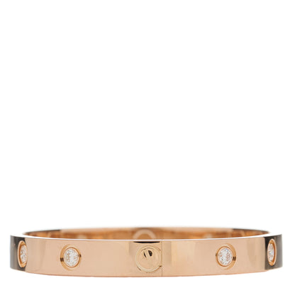 Cartier 18K Pink Gold 10 Diamond LOVE Bracelet 16 3 of 9