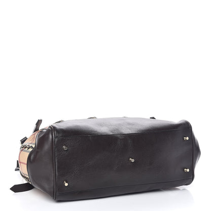 Burberry Haymarket Check Small Lawrence Tote Chocolate 4 of 13