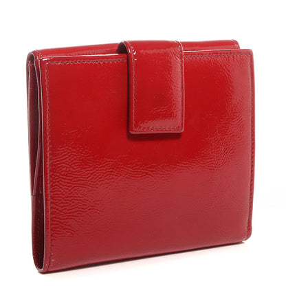 Saint Laurent Patent Belle de Jour French Wallet Red 3 of 7