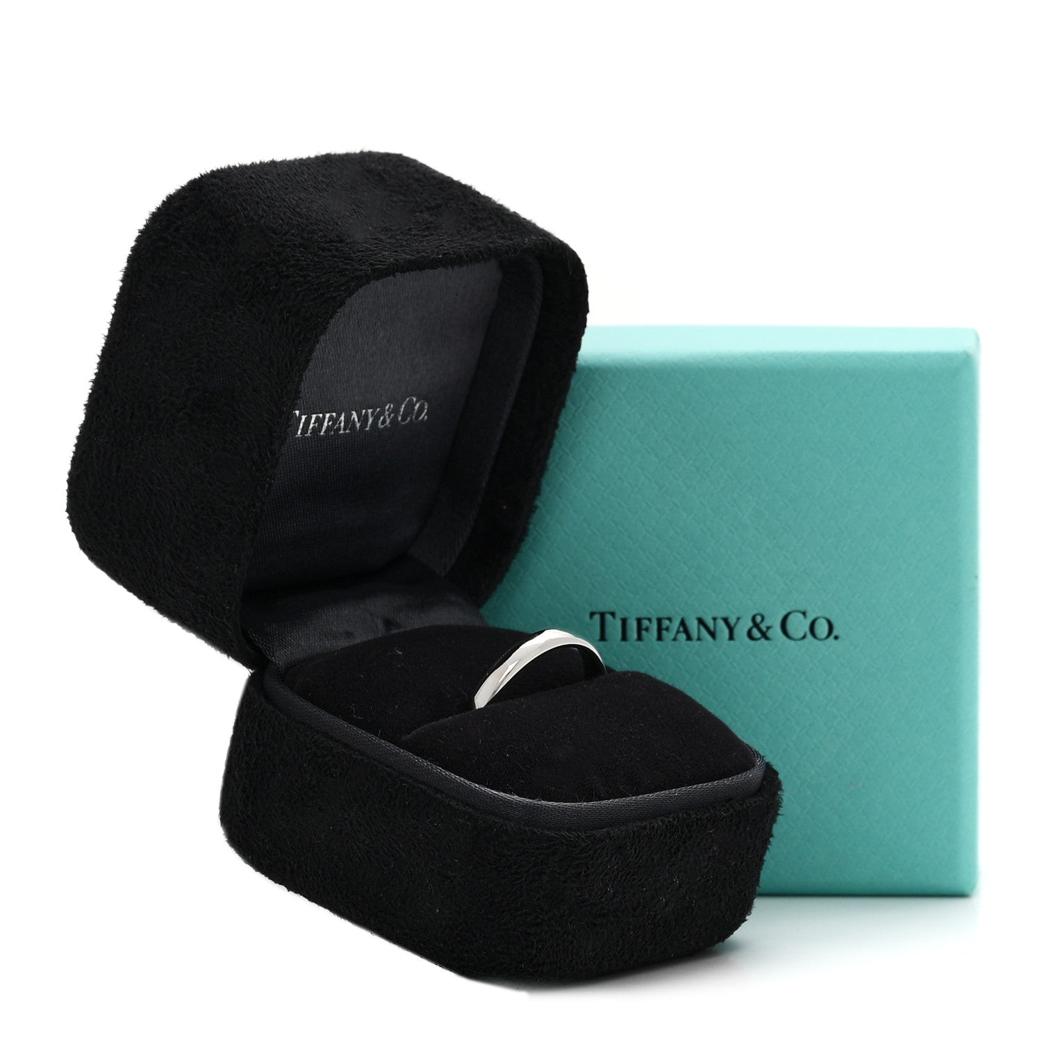 Tiffany Platinum 3mm Classic Wedding Band Ring 58 8.25 5 of 5