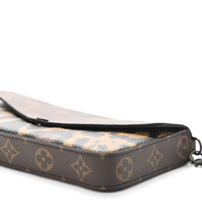 Louis Vuitton Monogram Animal Print Pochette Felicie Chain Wallet 9 of 12