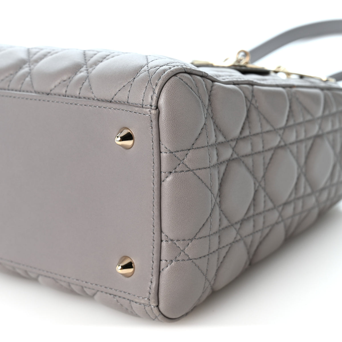 Lambskin Cannage Medium Lady Dior Grey