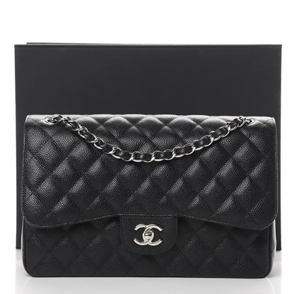 Chanel Caviar Quilted Jumbo Double Flap Black 12 of 12