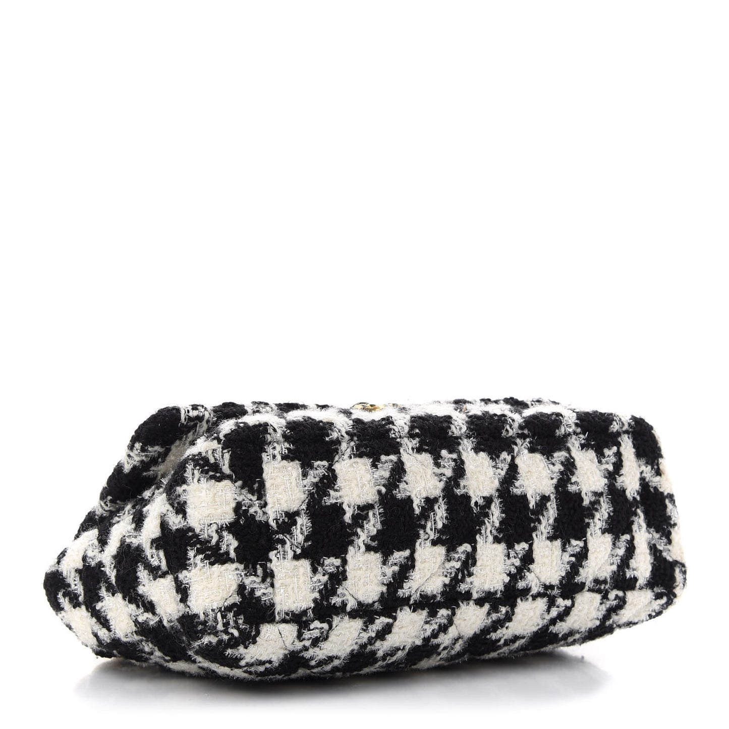 Tweed Quilted Large Chanel 19 Flap Black Ecru White