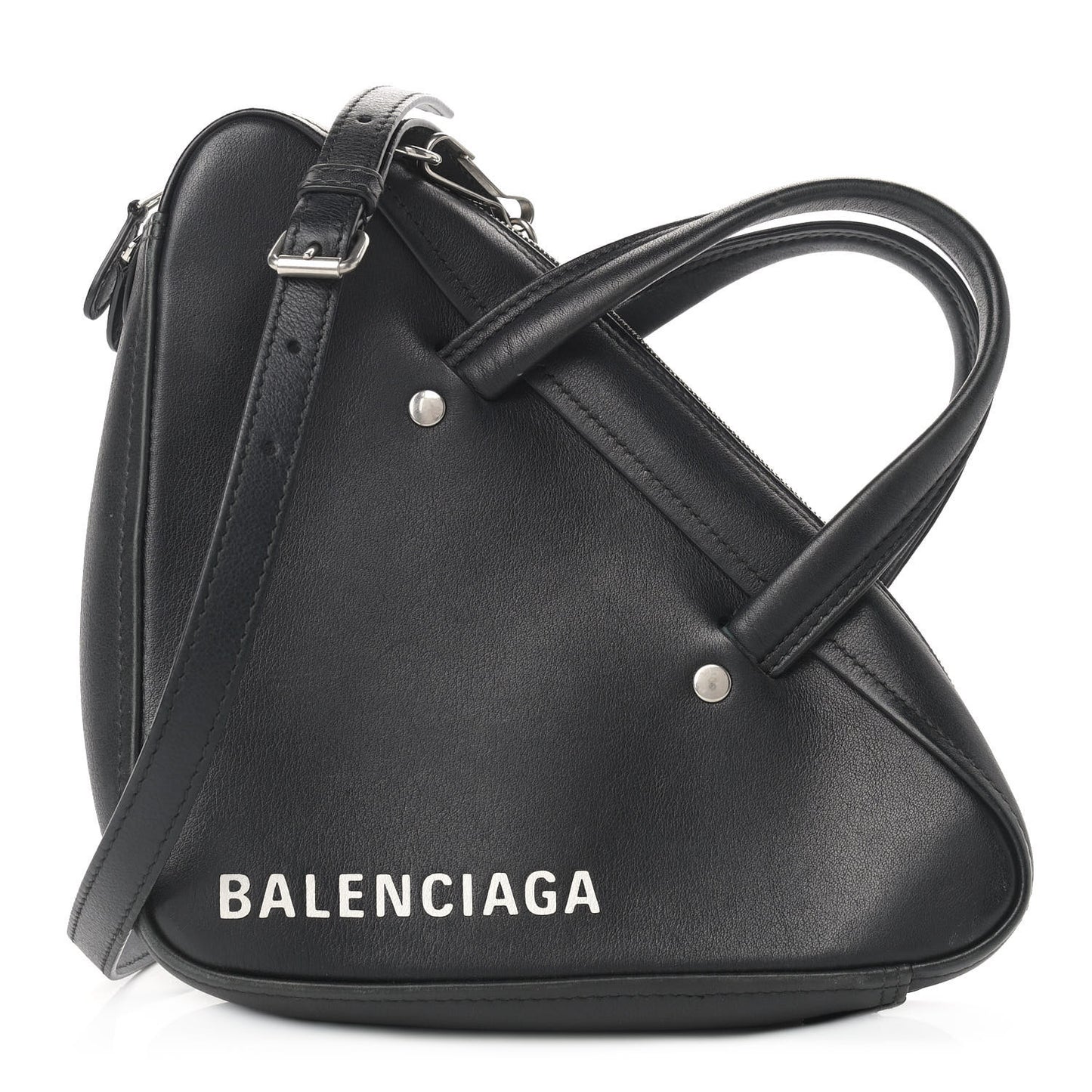 Calfskin XS Triangle Duffle Black