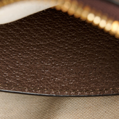 Gucci GG Supreme Monogram Textured Dollar Calfskin Web Small Ophidia GG Handbag Beige Ebony New Acero 7 of 12