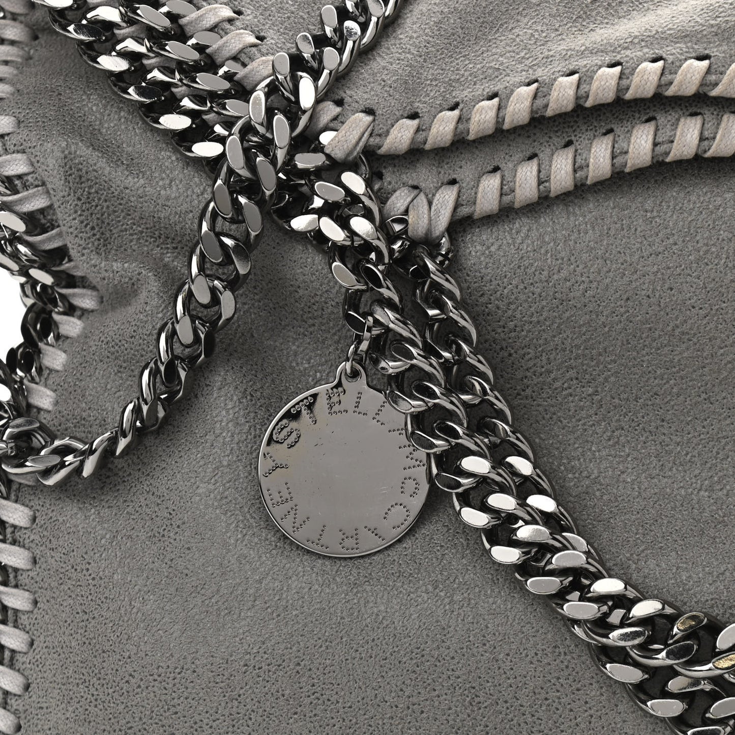 Shaggy Deer Falabella Fold Over Tote Grey