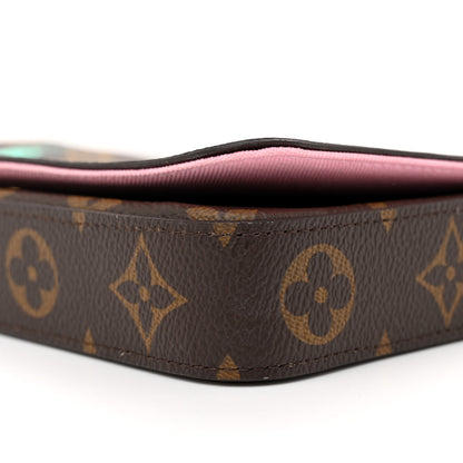 Louis Vuitton Monogram 2022 Christmas Animation Paris Pochette Felicie Chain Wallet Pink 10 of 12