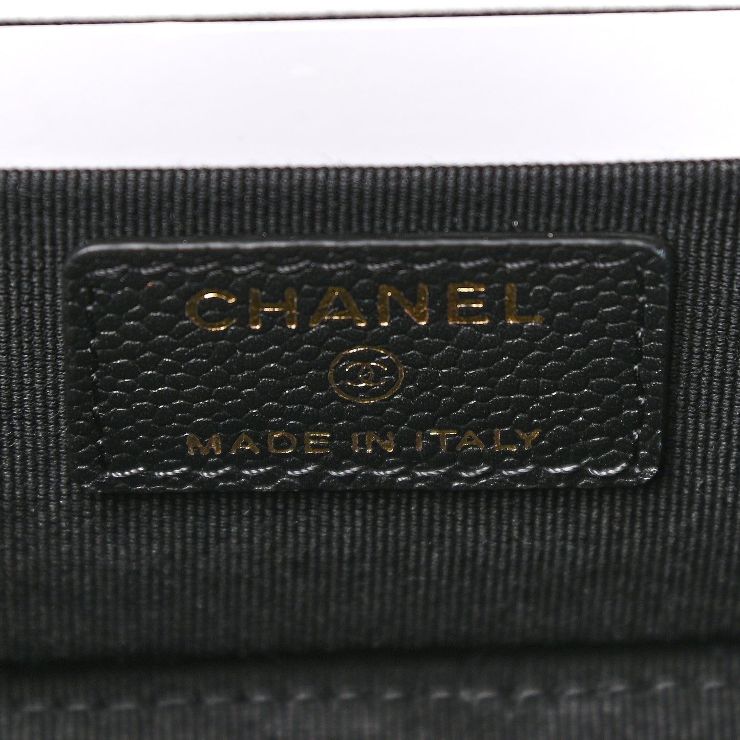 Caviar Quilted Small Vanity Case With Chain Black
