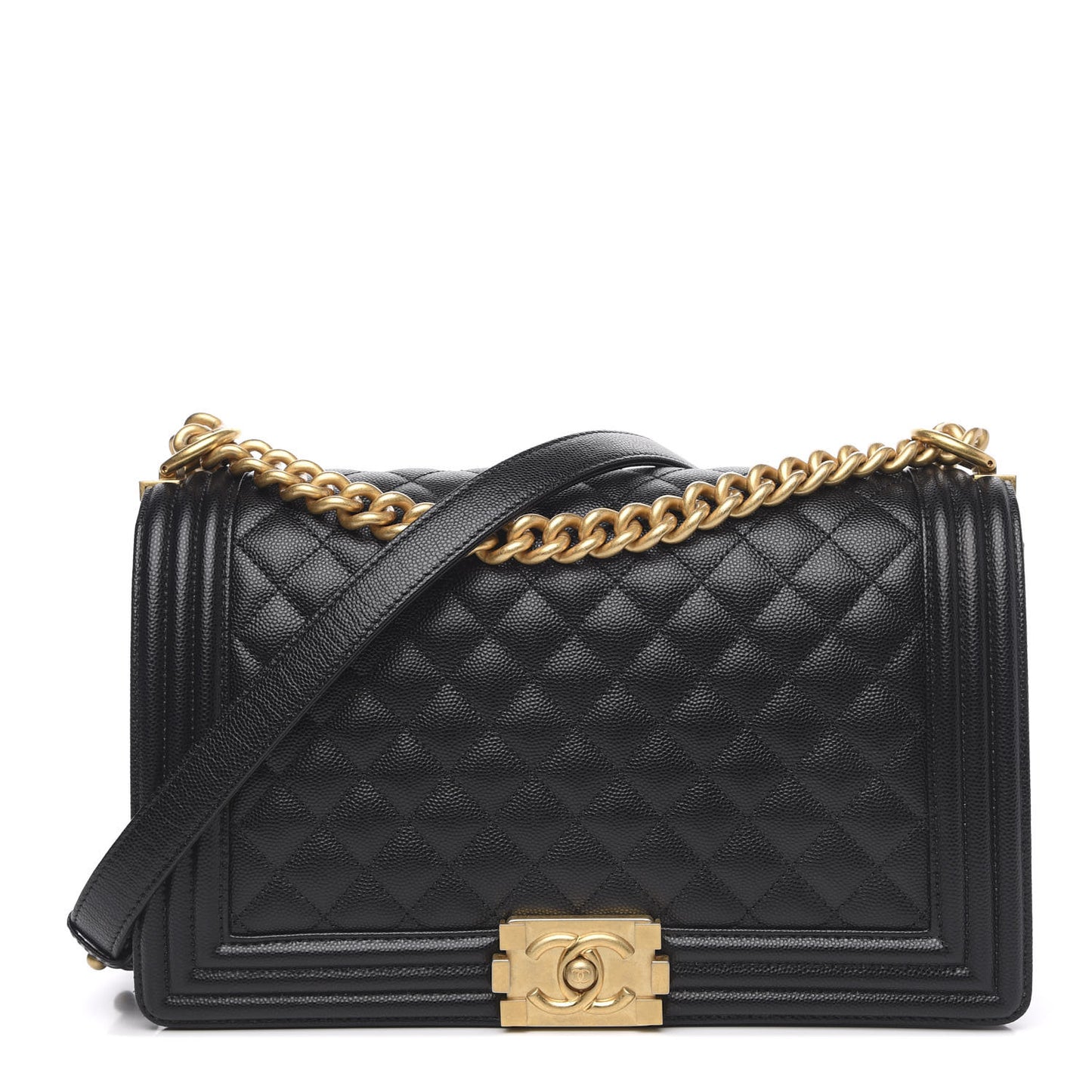 Caviar Quilted New Medium Boy Flap Black
