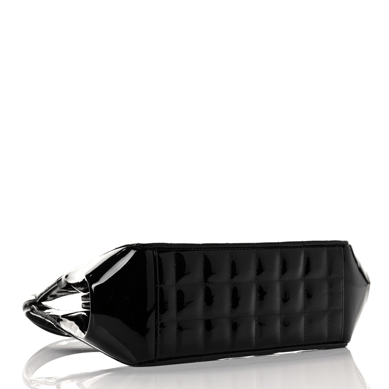Chanel Patent Chocolate Bar Quilted CC Shoulder Bag Black 3 of 9