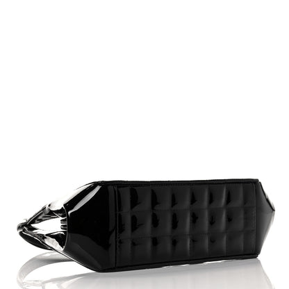 Chanel Patent Chocolate Bar Quilted CC Shoulder Bag Black 3 of 9