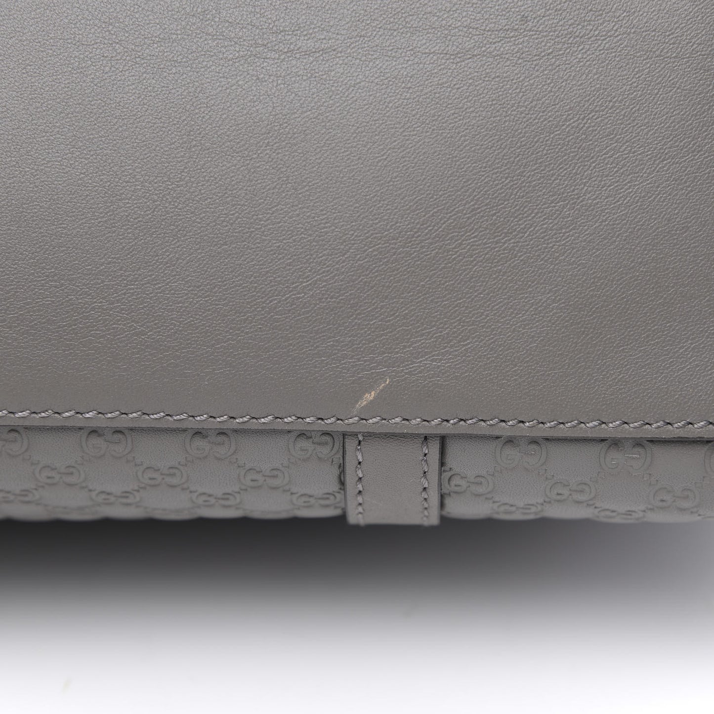 Soft Microguccissima Small Zippered Satchel Loess