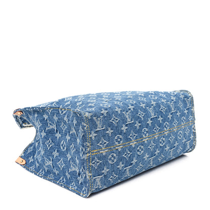 Louis Vuitton Monogram Denim Onthego MM Blue 4 of 10