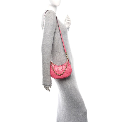 Gucci Calfskin GG Matelasse Mini Hobo Shoulder Bag Pink 2 of 10
