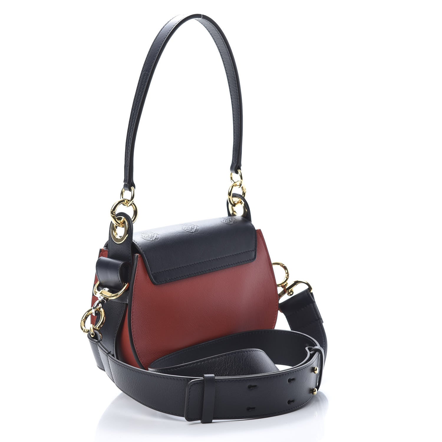 Chloe Calfskin Little Horses Embroidered Baroque Small Tess Bag Earthy Red 3 of 13