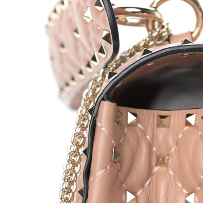 Valentino Garavani Nappa Large Rockstud Spike Shoulder Bag Soft Noisette 12 of 13