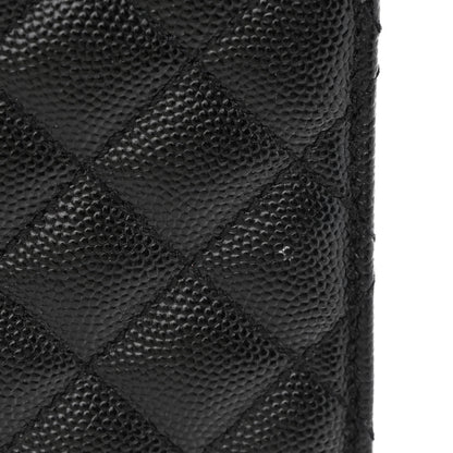 Saint Laurent Grain De Poudre Textured Mixed Matelasse Large Triquilt Monogram Monochrome Satchel Black 12 of 12