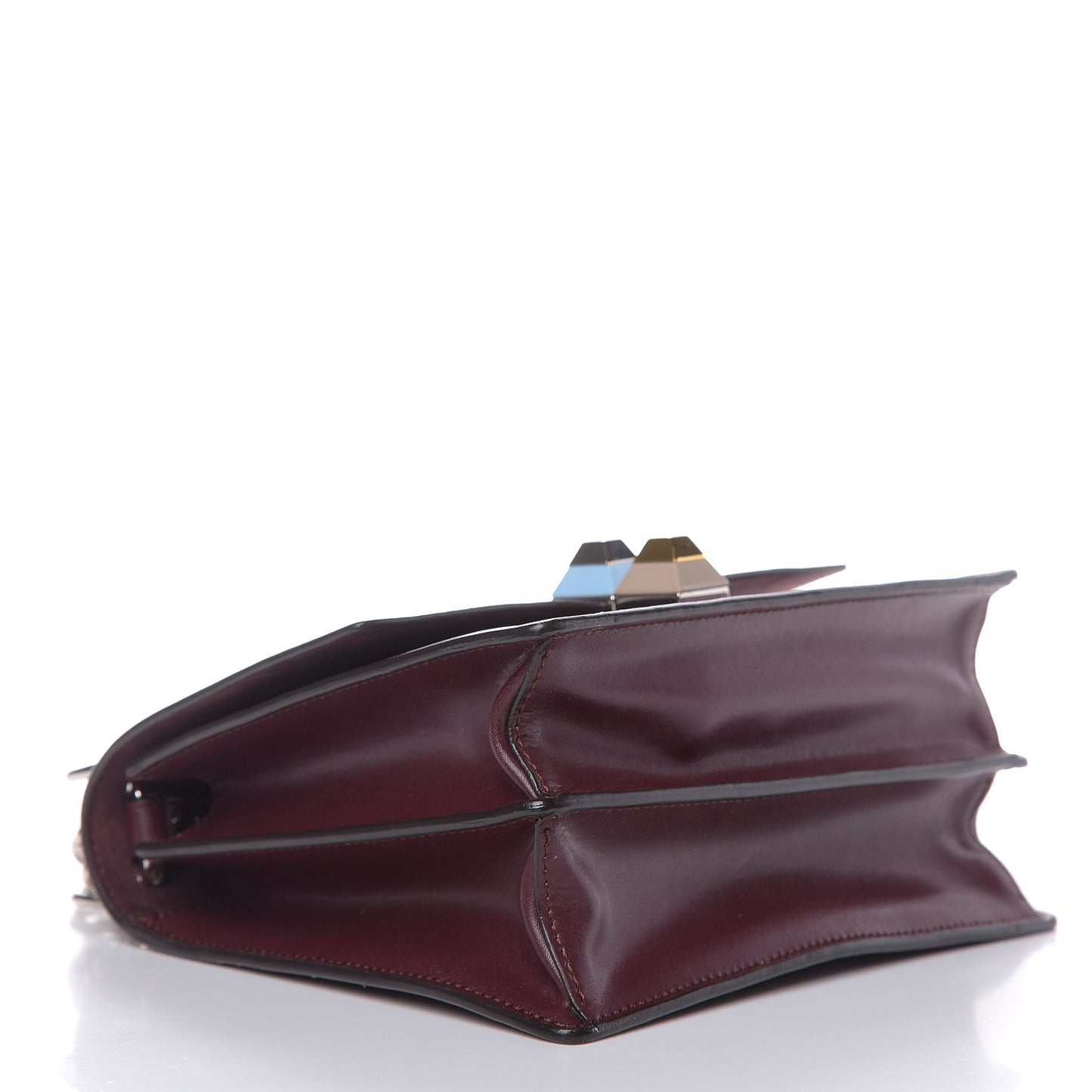 Vitello Liberty Studded Small Kan I Shoulder Bag Bordeaux Multicolor