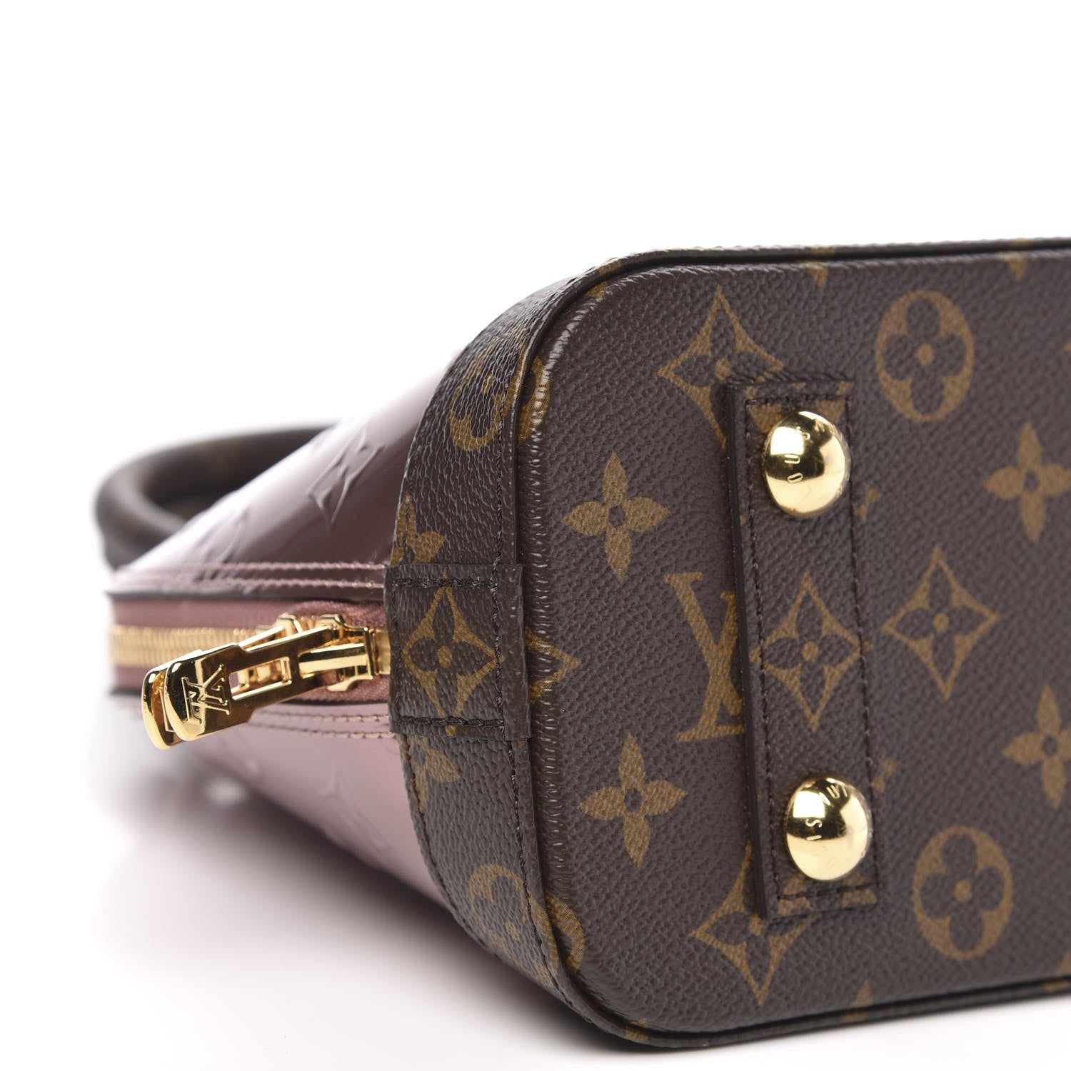 Louis Vuitton Vernis Monogram Alma BB Rose Pale Metallise 7 of 9