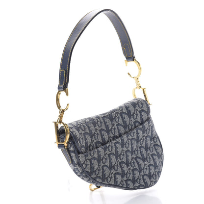 Christian Dior Monogram Mini Saddle Bag Blue 3 of 15