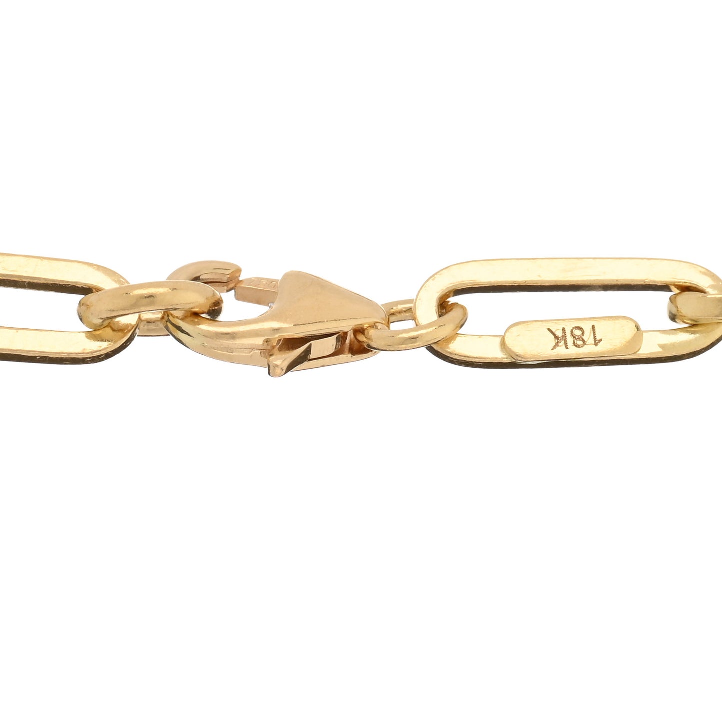 18K Yellow Gold Diamond Enamel Star Strength Disk Classic Fob Clip Bracelet Red
