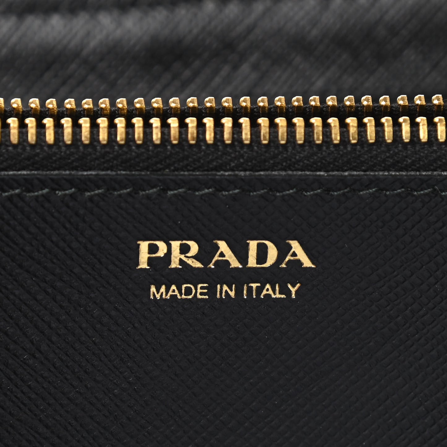 Saffiano Metal Large Zip Around Travel Wallet Black