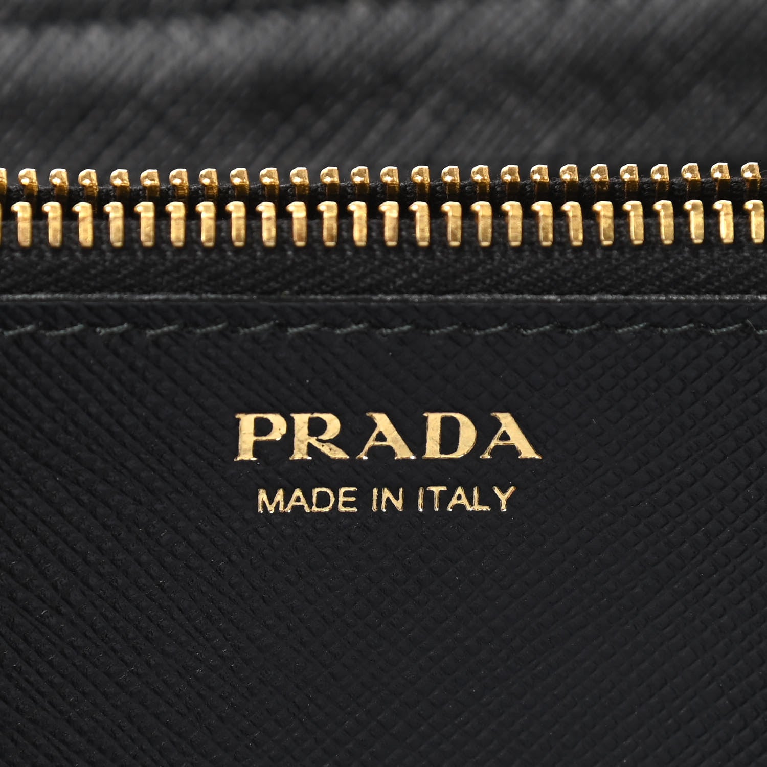 Prada Saffiano Metal Large Zip Around Travel Wallet Black 7 of 7