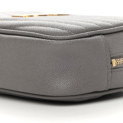 Saint Laurent Grain De Poudre Matelasse Monogram Mini Lou Camera Bag Fog 10 of 10