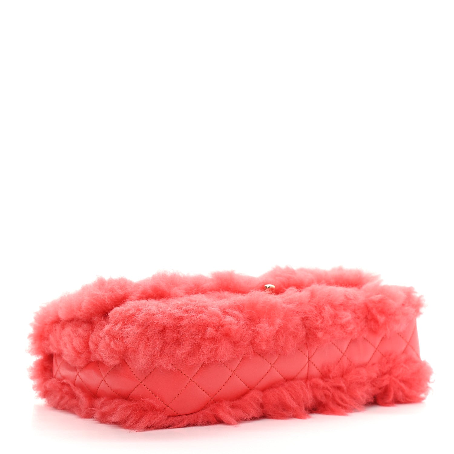 Chanel Shearling Lambskin Quilted Flap Red 4 of 11