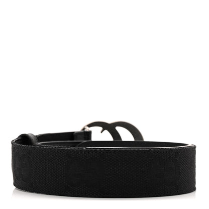 Gucci Monogram Macro GG Dollar Pigprint Double G 40mm Belt 80 32 Black 2 of 5