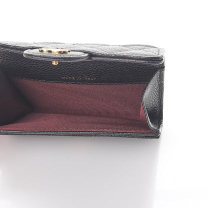 Chanel Caviar Quilted Flap Card Holder Black 5 of 9