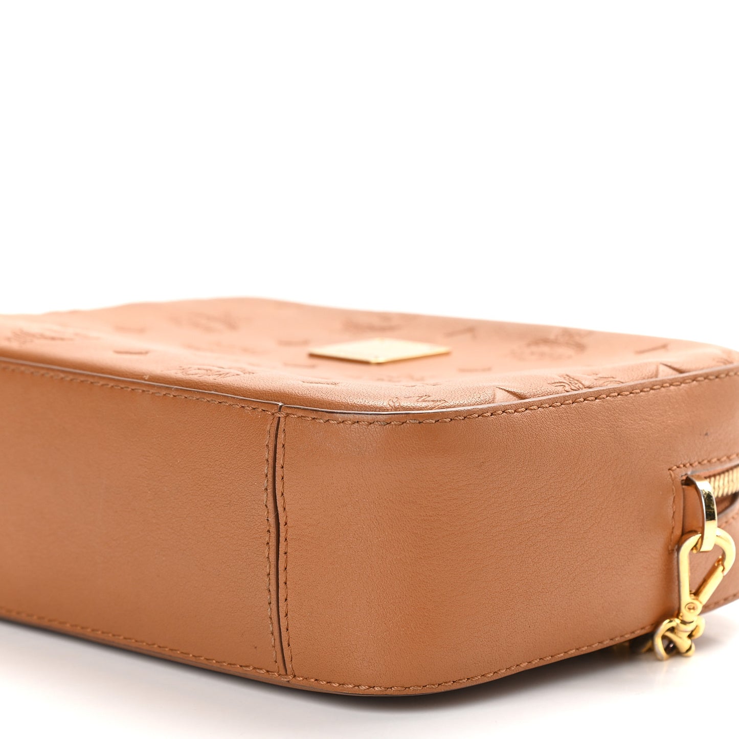 Calfskin Ottomar Monogram Klara Crossbody Bag Cognac