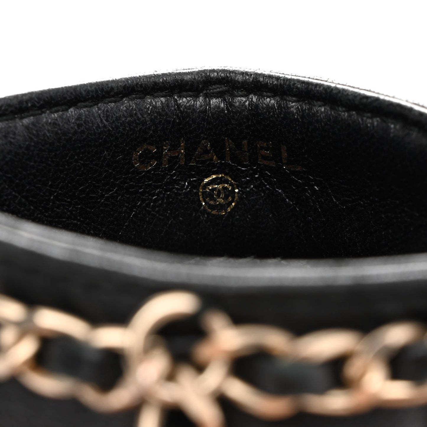 Lambskin Tech Me Out Clutch With Chain Black