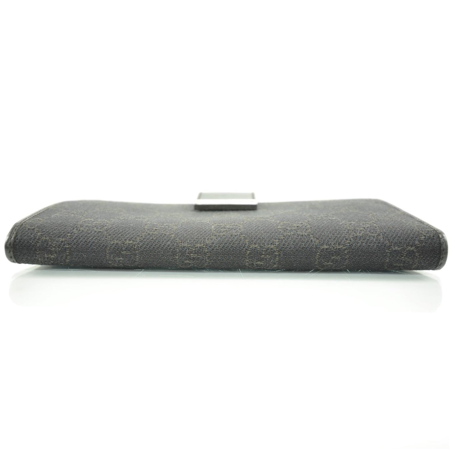 Monogram Metal Plate Continental Wallet Black