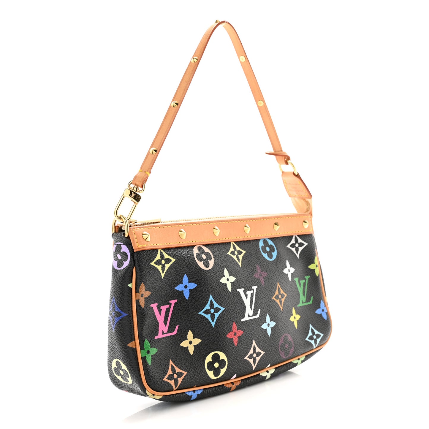 Monogram Multicolor Pochette Accessories Black