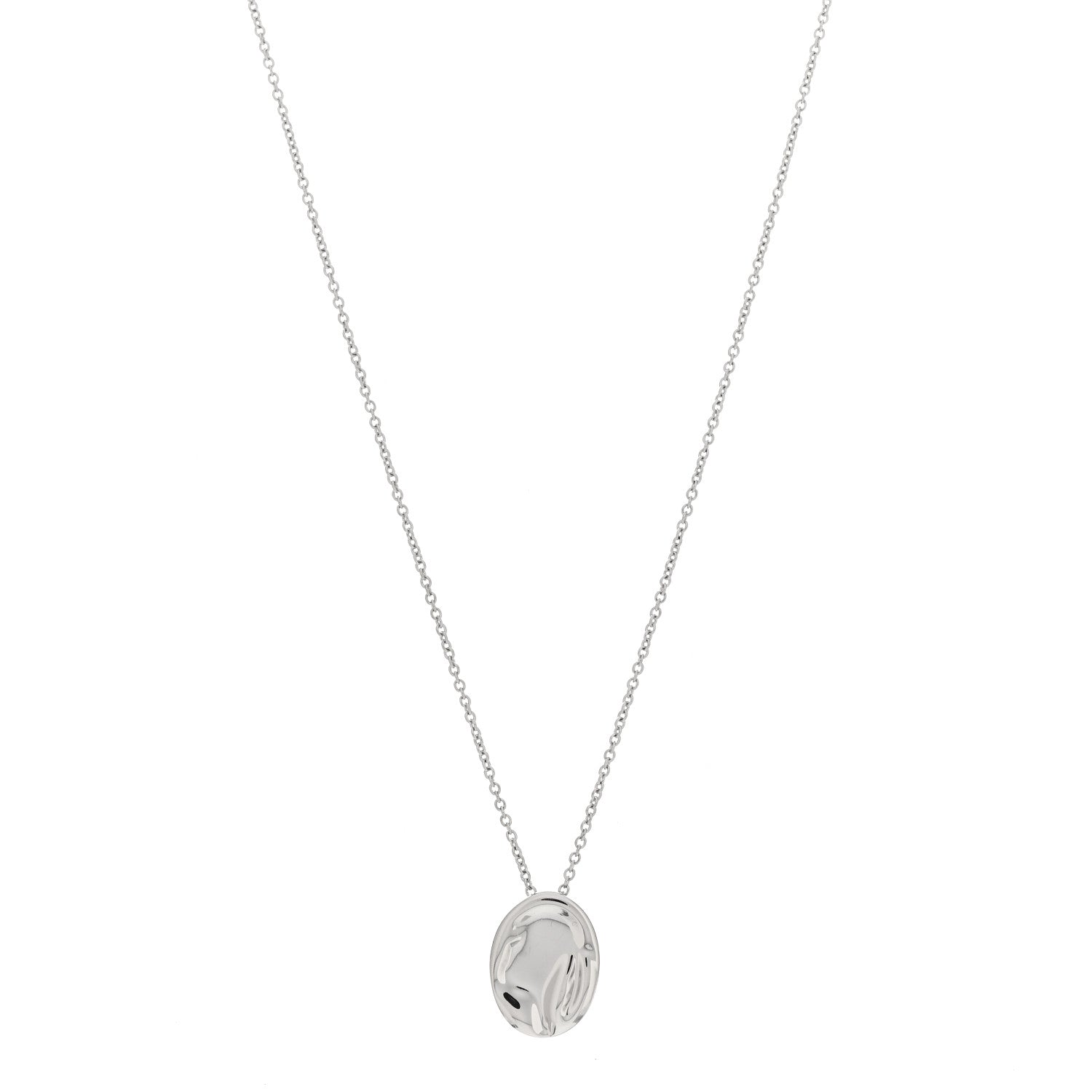 Tiffany Platinum Elsa Peretti Cancer Zodiac Pendant Necklace 1 of 4