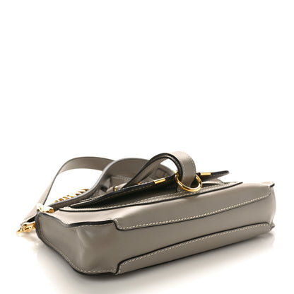 Chloe Shiny Calfskin Small Marcie Saddle Shoulder Bag Motty Grey 4 of 8