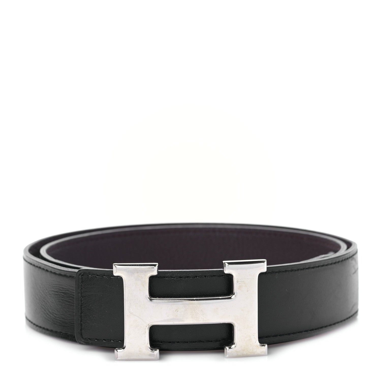 Hermes Box Togo 38mm Constance H Belt 90 36 Black Chocolate 1 of 4