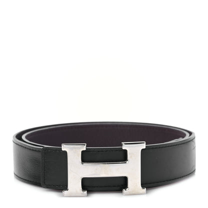 Hermes Box Togo 38mm Constance H Belt 90 36 Black Chocolate 1 of 4