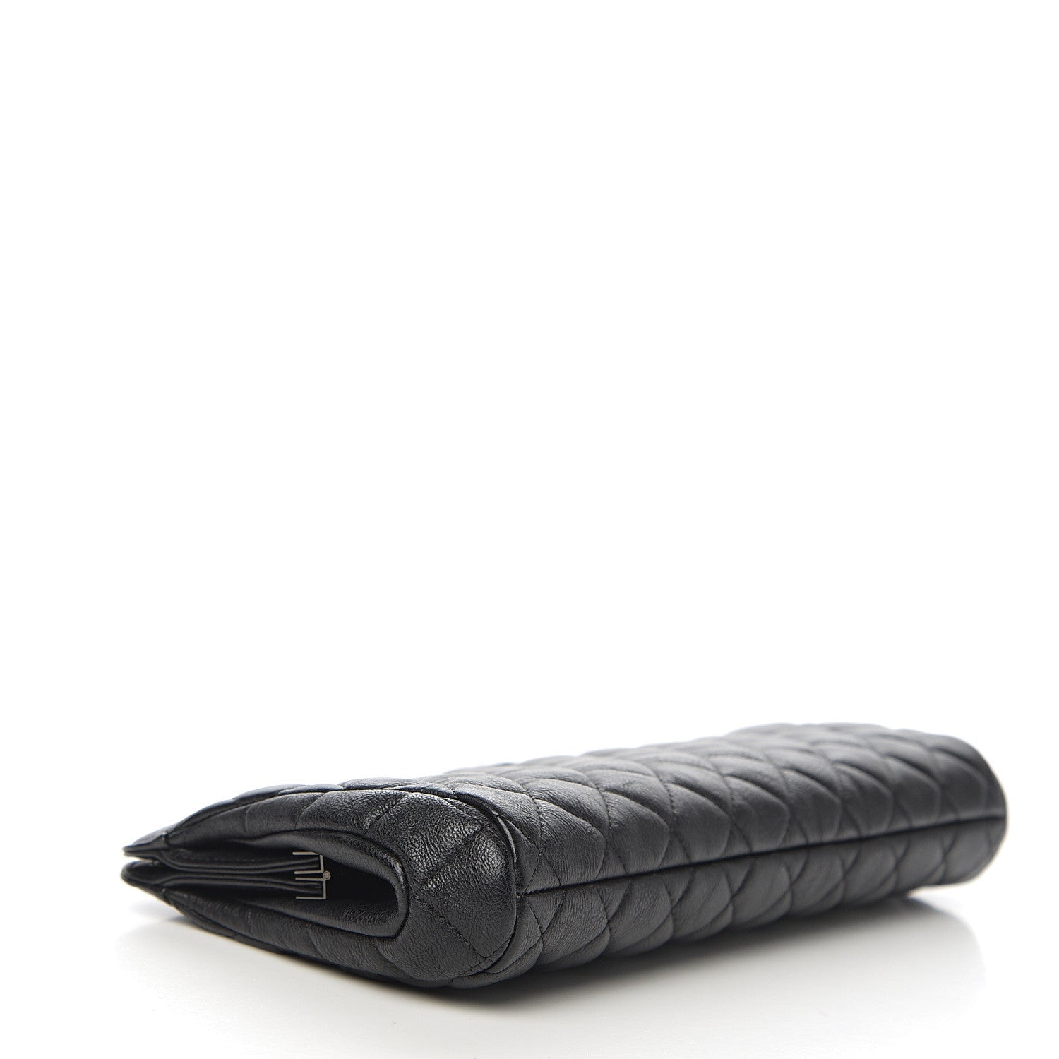 Chanel Crumpled Calfskin Quilted Clutch So Black 3 of 9