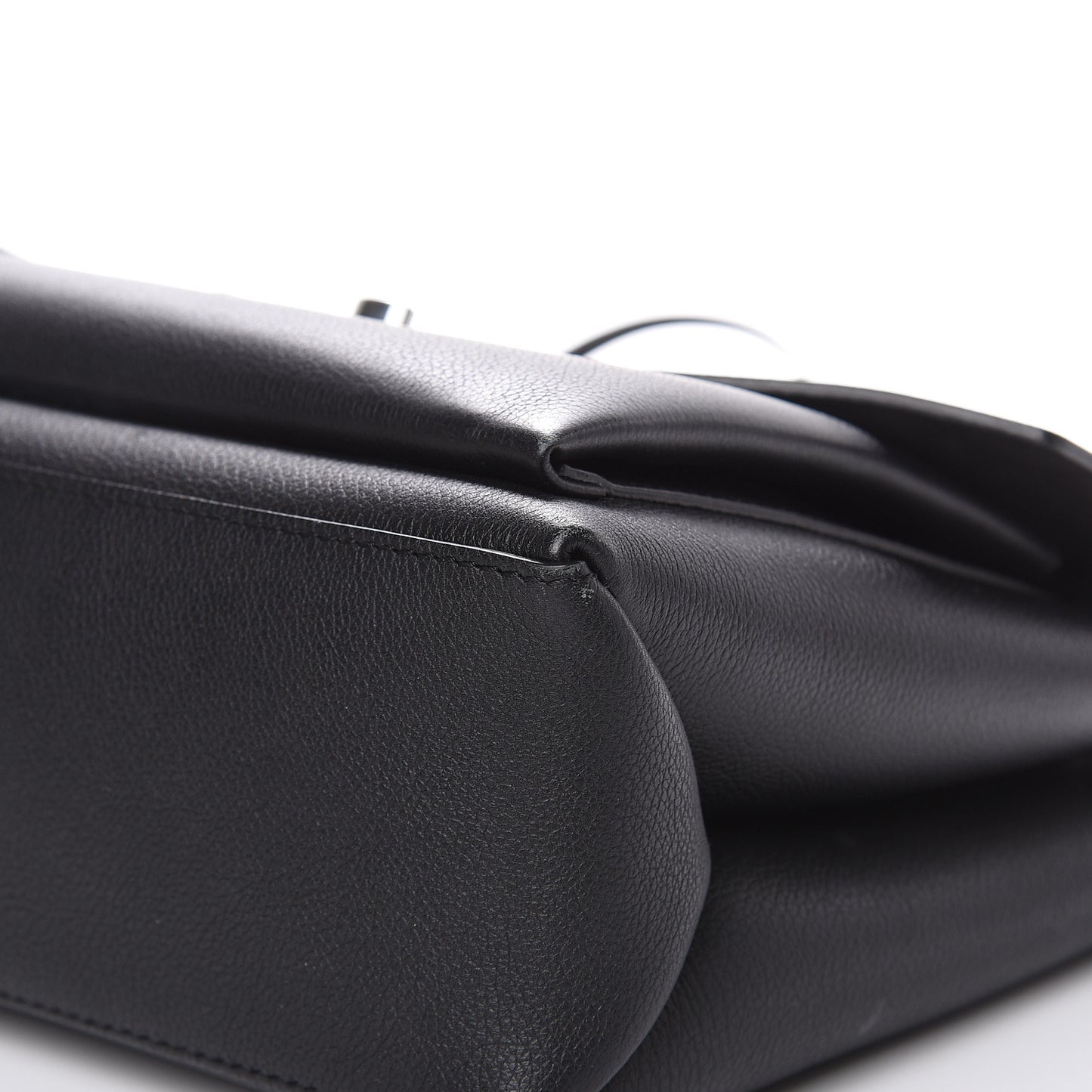 Soft Calfskin My Lockme Top Handle Black