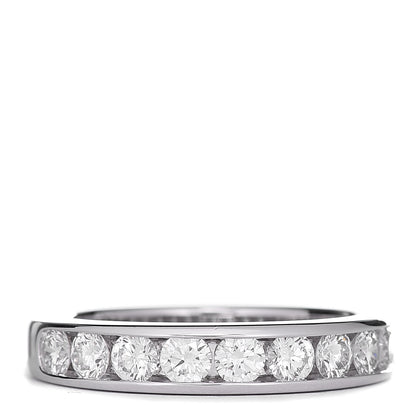 Tiffany Platinum Diamond 4mm Half Circle Wedding Band Ring 54 6.75 1 of 7