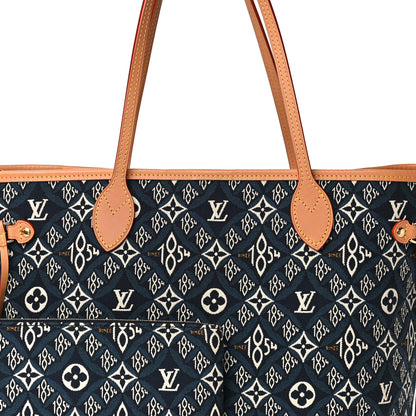 Louis Vuitton Jacquard Since 1854 Neverfull MM Blue 9 of 15