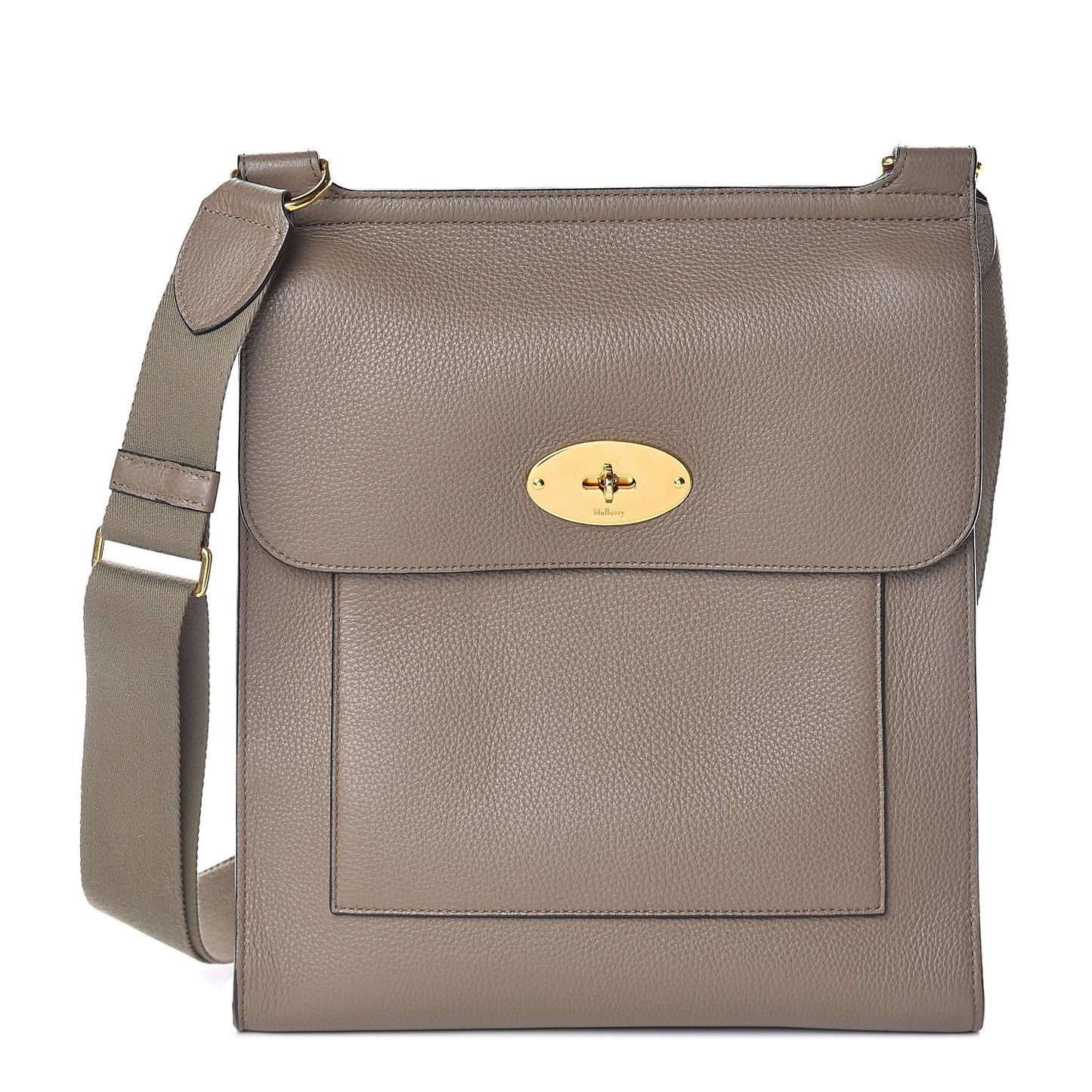 Grain Calfskin New Antony Messenger Crossbody Earth Grey