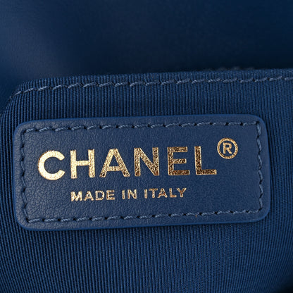Chanel Calfskin Stitched Small Covered CC Flap Bag Blue 6 of 10
