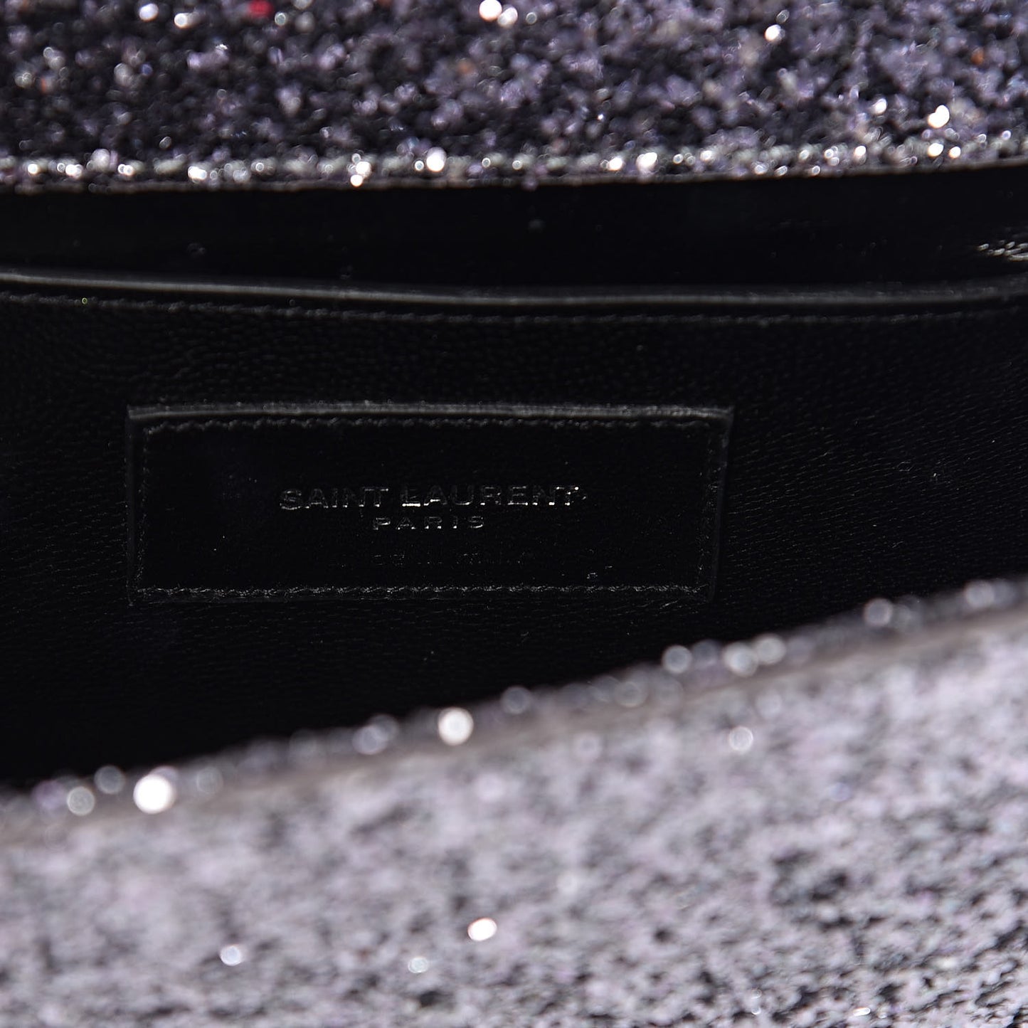 Glitter Classic Kate Monogram Clutch Sunset Grey